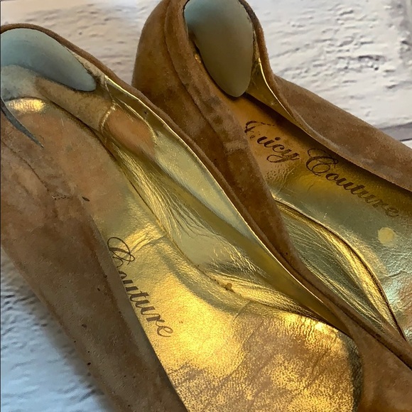 Juicy Couture camel suede flats sz 8 - Picture 3 of 5